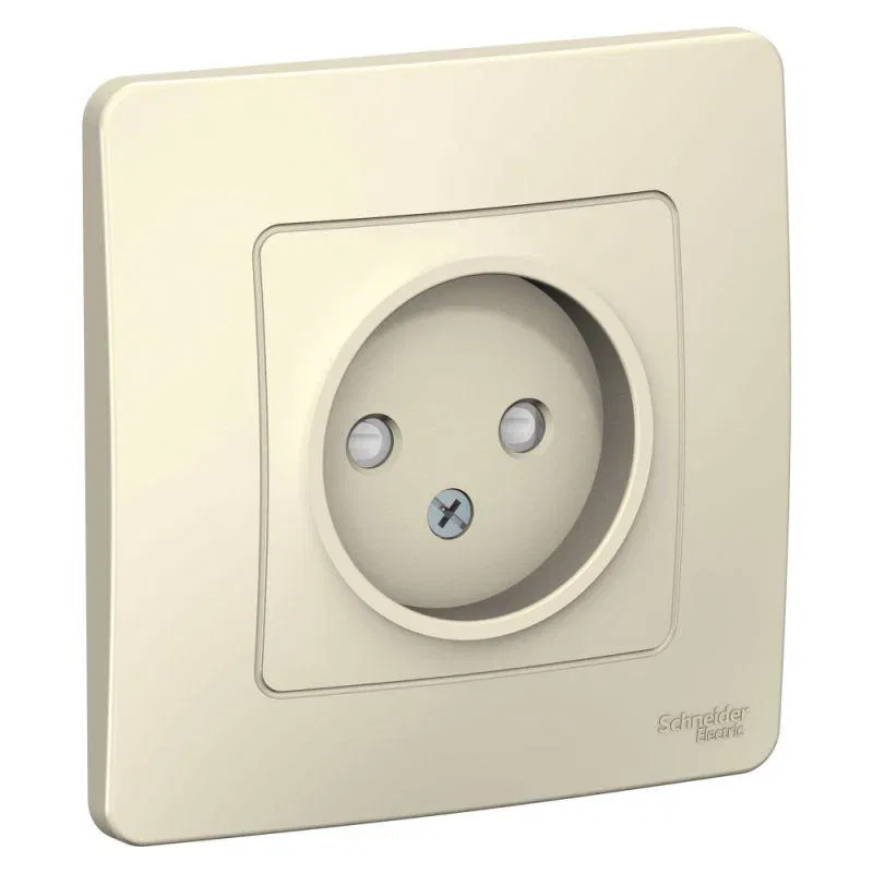Розетка 1-м СП Blanca 16А IP20 250В без заземл. защ. шторки молоч. SE BLNRS000112 Systeme Electric