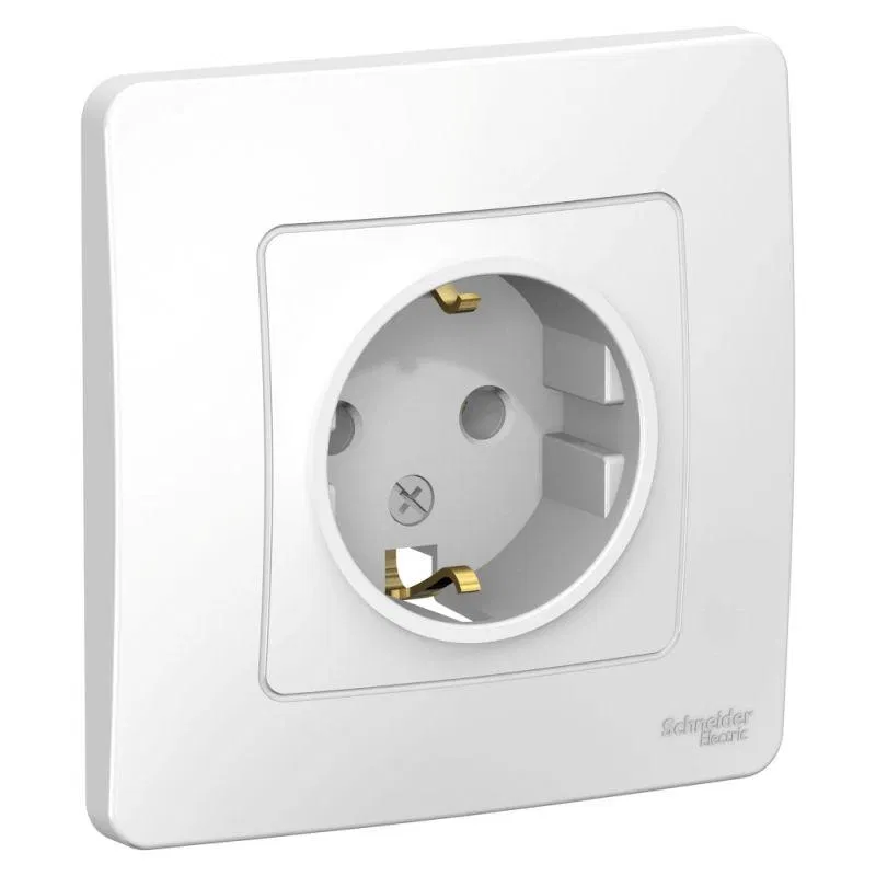 Розетка 1-м СП Blanca 16А IP20 250В с заземл. без защ. шторок бел. SE BLNRS001011 Systeme Electric