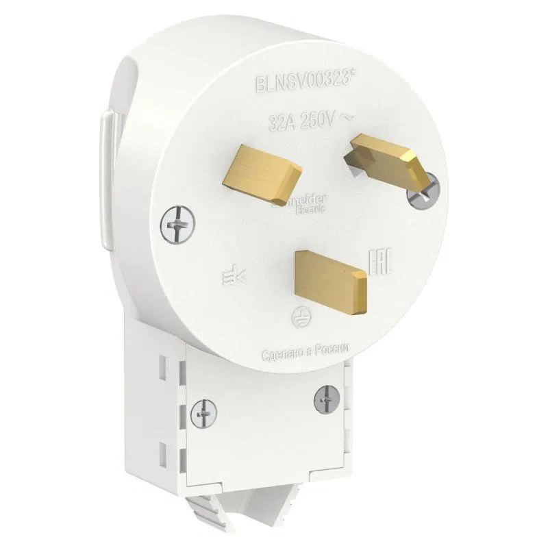 Вилка силовая СП Blanca 2P+E 32А 250В бел. SE BLNSV003231 Systeme Electric