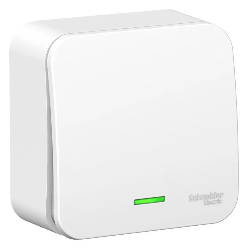 Выключатель 1-кл. ОП Blanca 10А IP20 (сх. 1) 250В с подсветкой бел. SE BLNVA101101 Systeme Electric