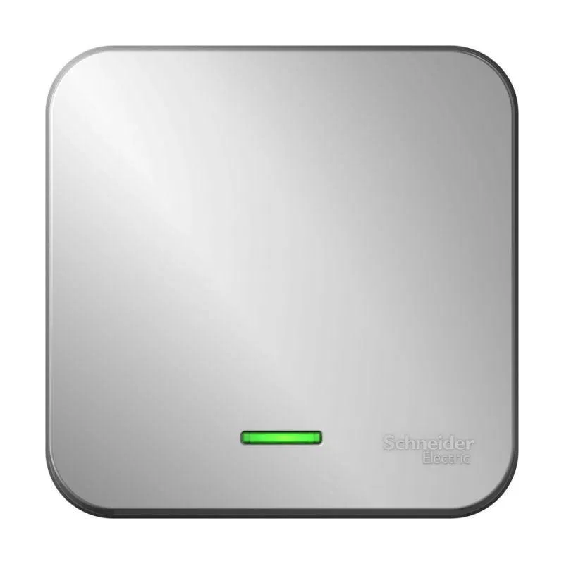 Выключатель 1-кл. ОП Blanca 10А IP20 (сх. 1) 250В с подсветкой с изолир. пластиной алюм. SE BLNVA101113 Systeme Electric