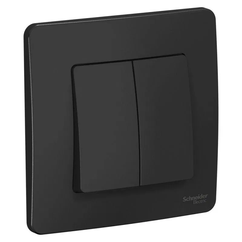 Выключатель 2-кл. СП Blanca 10А IP20 (сх. 5) 250В антрацит SE BLNVS010506 Systeme Electric