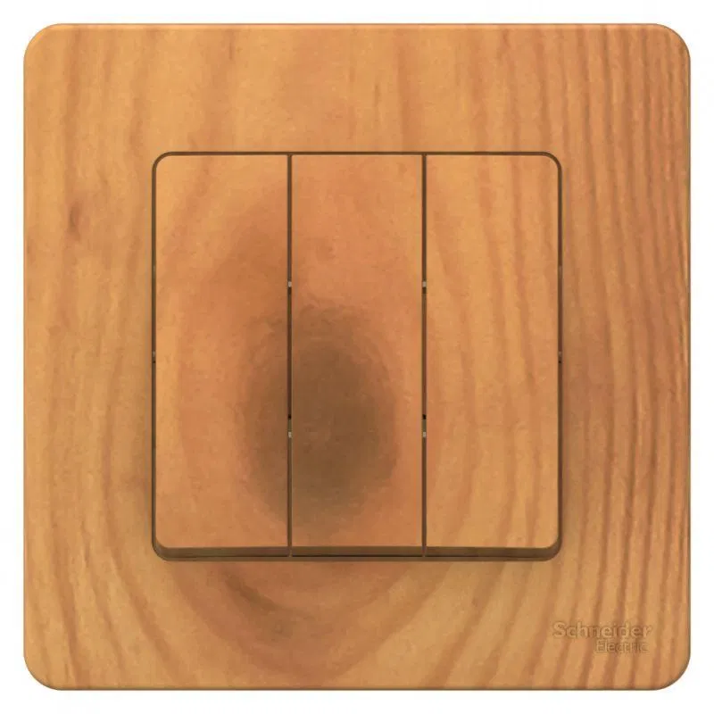 BLANCA С/У 3-gang SWITCH (sch.1+1+1), 10A, 250V, ASH