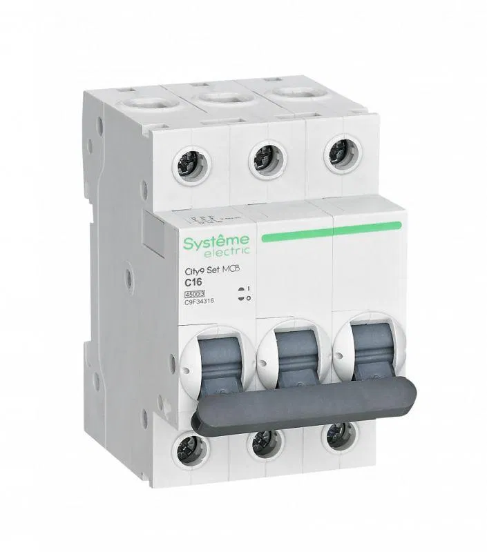 Выключатель автоматический модульный 3п C 16А 4.5кА City9 Set 400В SE C9F34316 Systeme Electric