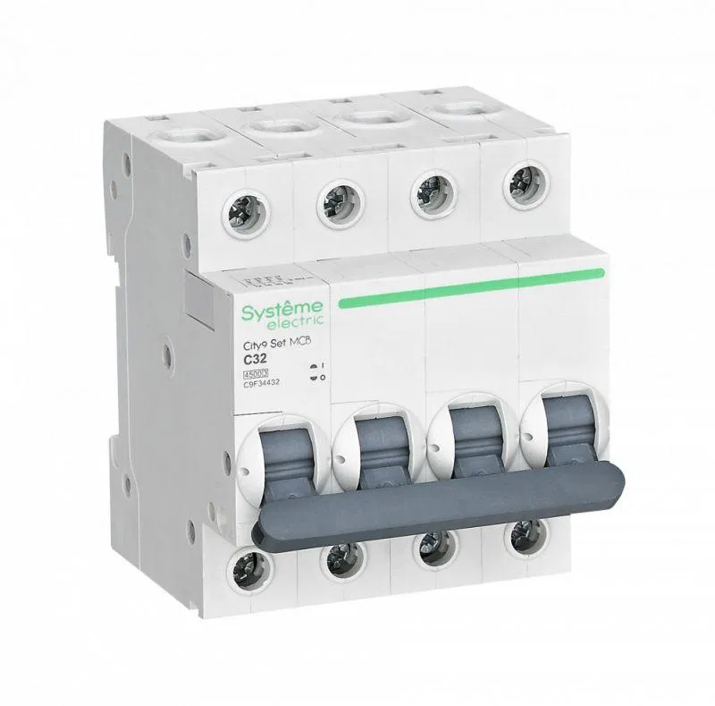 Выключатель автоматический модульный 4п C 32А 4.5кА City9 Set 400В SE C9F34432 Systeme Electric