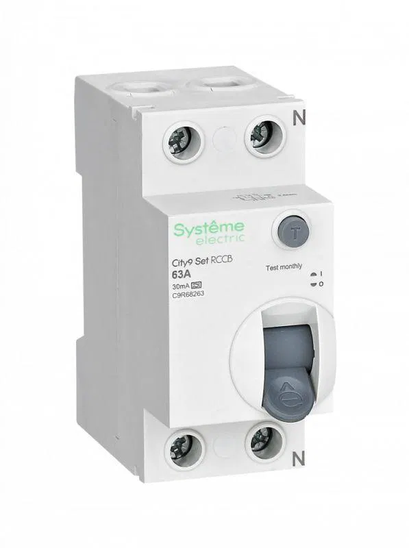 剩余电流动作保护器 (RCD) 2P 63A 30mA Type A City9 Set 230V SE C9R68263 Systeme Electric