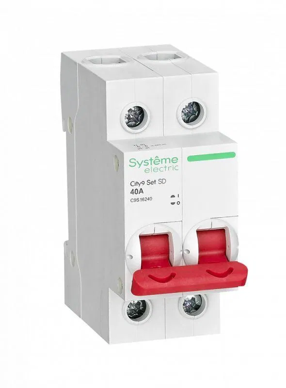 Выключатель нагрузки 2п 40А 400В City9 Set SE C9S16240 Systeme Electric