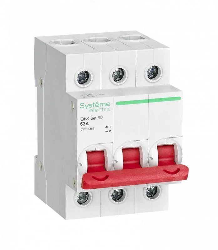 Выключатель нагрузки 3п 63А 400В City9 Set SE C9S16363 Systeme Electric