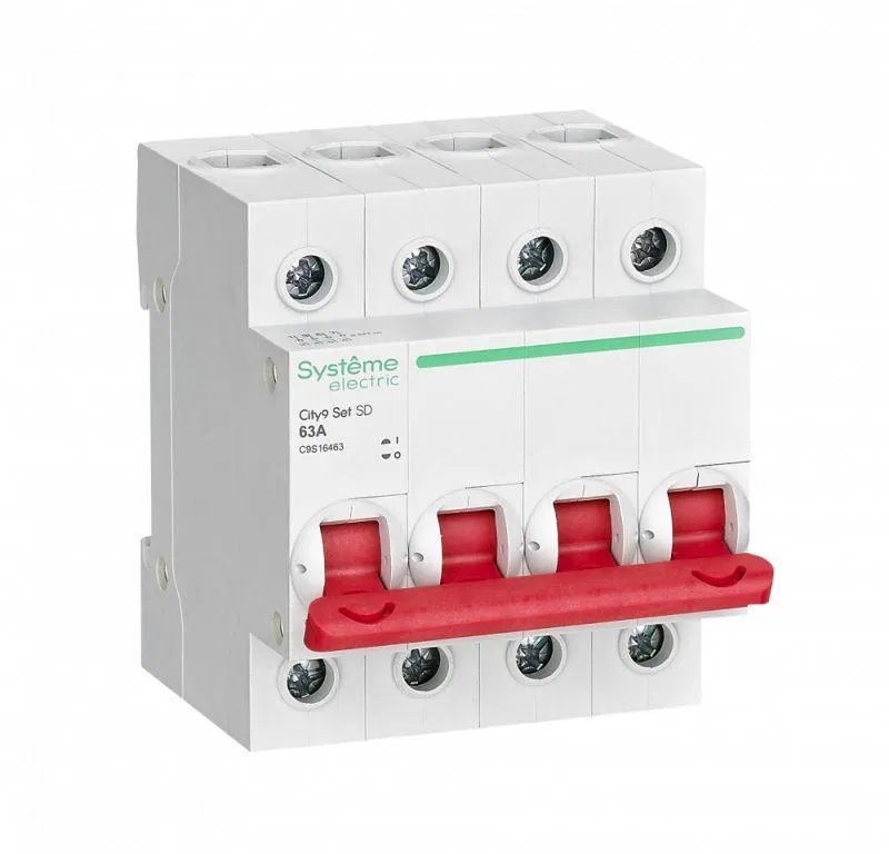 Выключатель нагрузки 4п 63А 400В City9 Set SE C9S16463 Systeme Electric