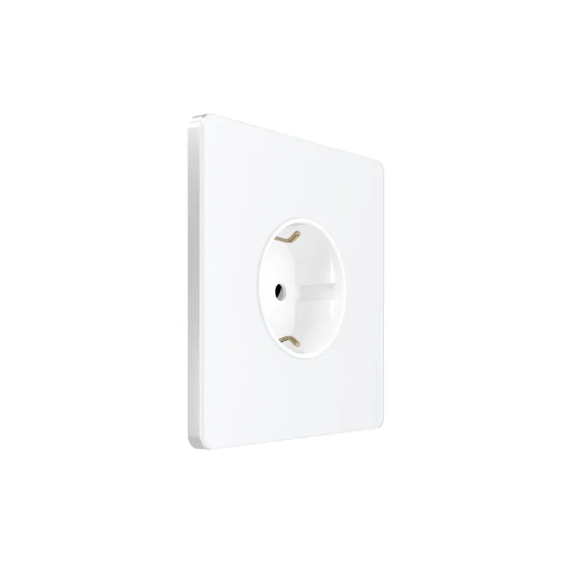Socket 1-way SP Systeme Infinity 16A IP20 250V with grounded protective shutters arctic ice SE FSE000145 Systeme Electric