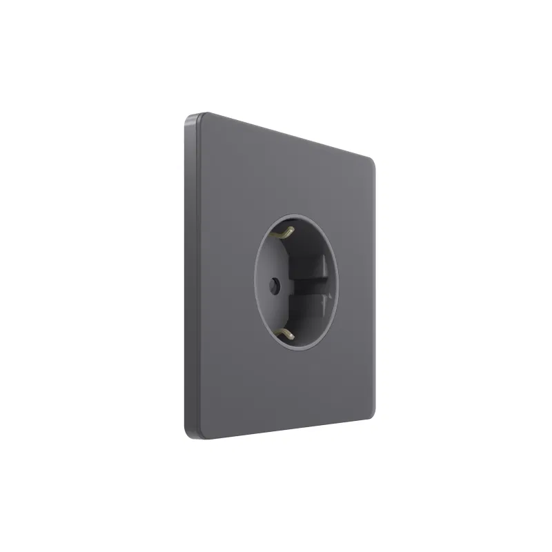 Socket SP Systeme Infinity 16A 250V with grounding safety shutters volcanic ash SE FSE000745