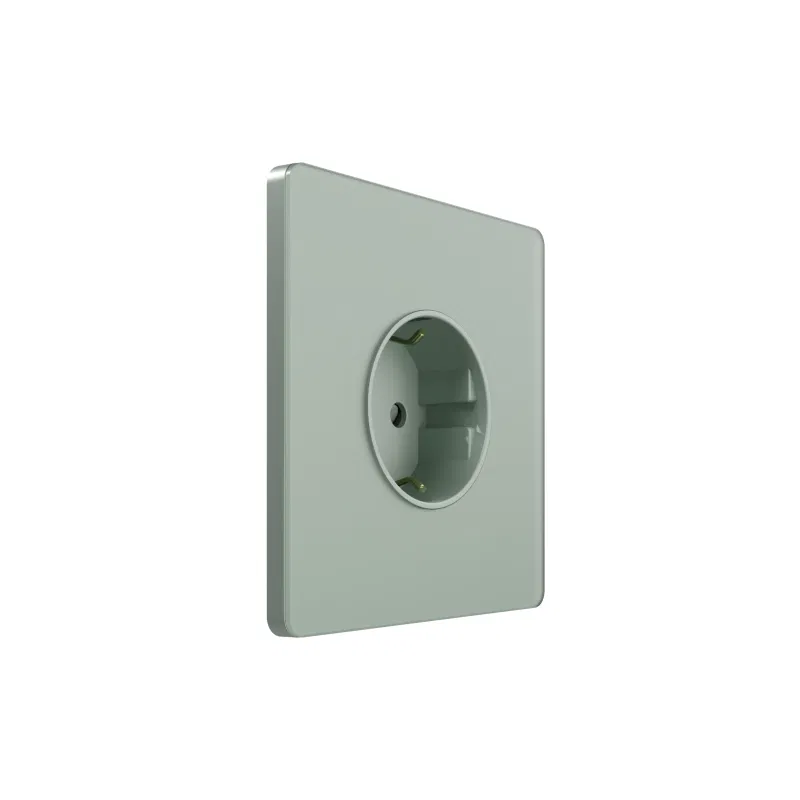 Socket 1-way SP Systeme Infinity 16A IP20 250V with grounding protective shutters Taiga Morning SE FSE000845 Systeme Electric
