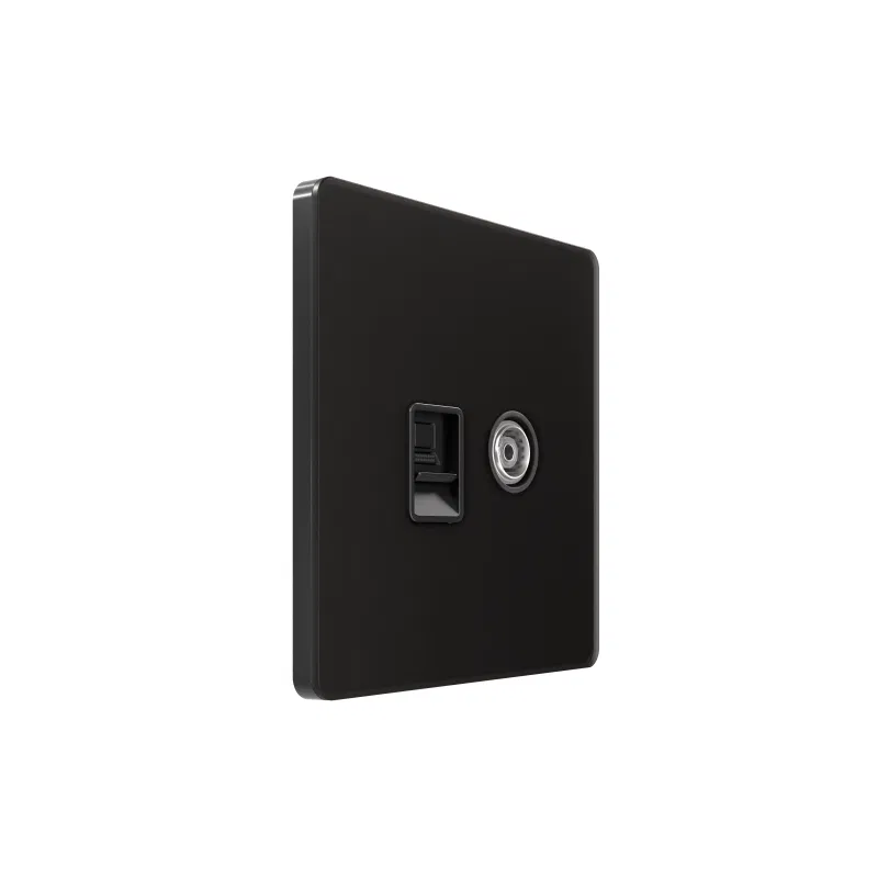 Information socket SP Systeme Infinity TV/FM and cat.5E polar night SE FSE001089 Systeme Electric