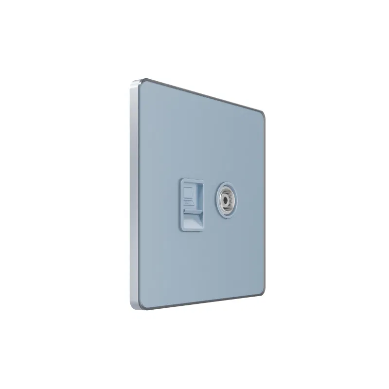 信息插座 SP Systeme Infinity TV/FM 和 cat.5E 钢蓝 SE FSE001189 Systeme Electric