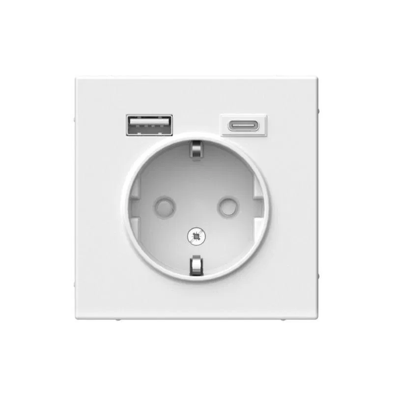 Розетка ArtGallery 16А с 2-мя заряд. устройствами USB A+C 5В/2.4А/3А 2х5В/1.5А механизм бел. SE GAL000132 Systeme Electric