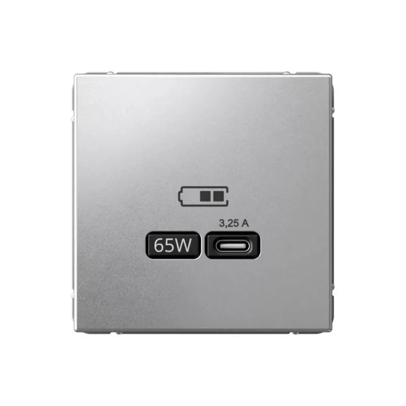 Розетка USB ArtGallery тип C 65Вт QC PD высокоскор. ЗУ механизм алюм. SE GAL000327 Systeme Electric
