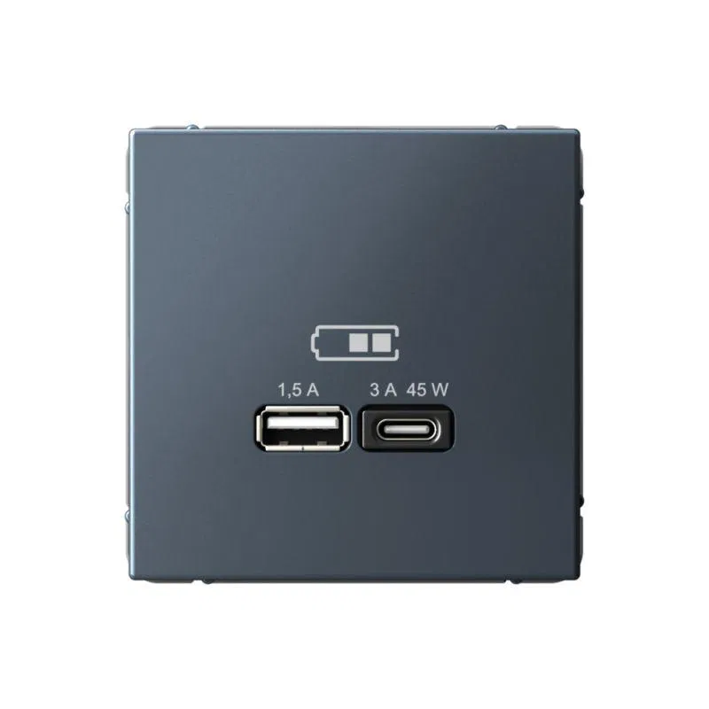 Розетка USB ArtGallery тип A+C 45Вт QC PD высокоскор. ЗУ механизм грифель SE GAL000729 Systeme Electric