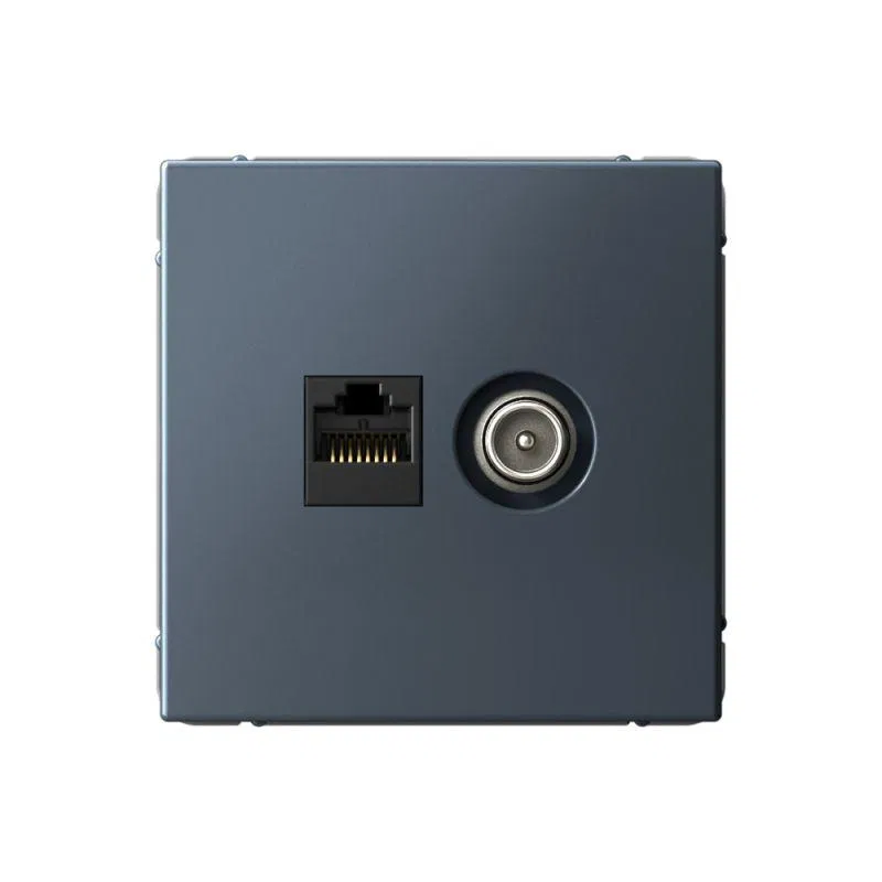 Розетка компьютерная + телевизионная 2-м СП ArtGallery RJ45 кат.5E + TV механизм грифель SE GAL000789 Systeme Electric