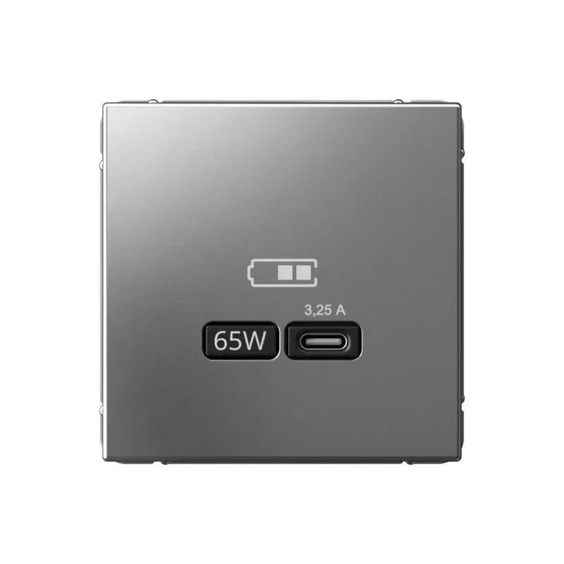 Розетка USB ArtGallery тип C 65Вт QC PD высокоскор. ЗУ механизм сталь SE GAL000927 Systeme Electric