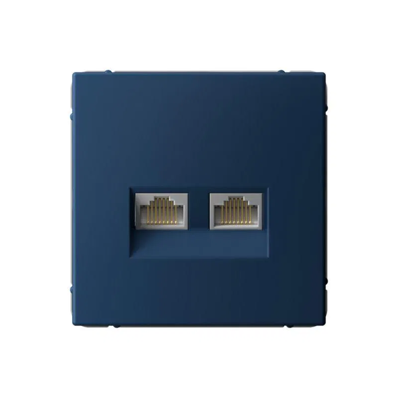 Розетка двойная компьютерная ArtGallery RJ45+RJ45 кат. 6A механизм аквамарин SE GAL001188 Systeme Electric