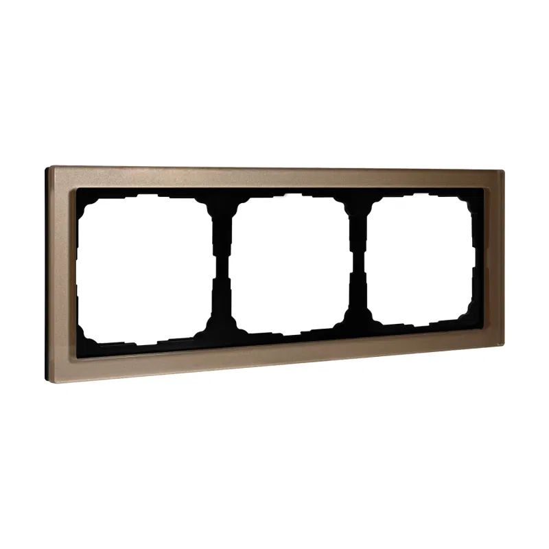 Рамка 3-м ArtGallery Pure органич. стекло шампань SE GAL320503 Systeme Electric