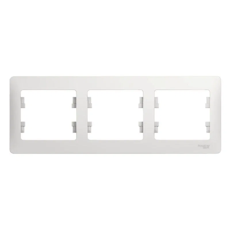Рамка 3-м Glossa горизонт. бел. SE GSL000103 Systeme Electric