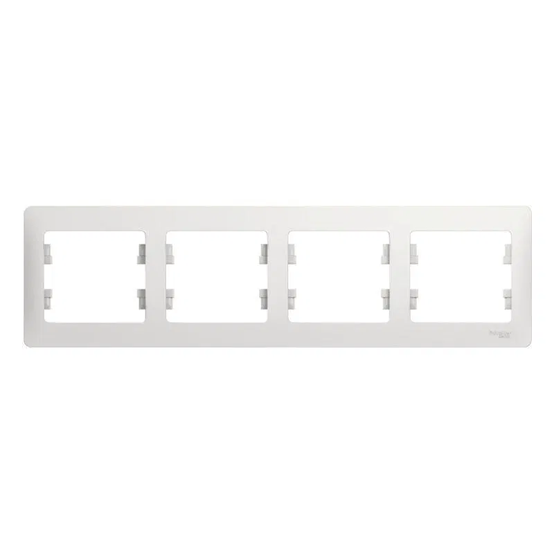 Рамка 4-м Glossa горизонт. бел. SE GSL000104 Systeme Electric