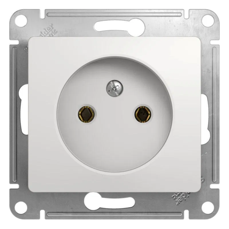 Розетка 1-м СП Glossa 16А IP20 без заземл. механизм бел. SE GSL000141 Systeme Electric