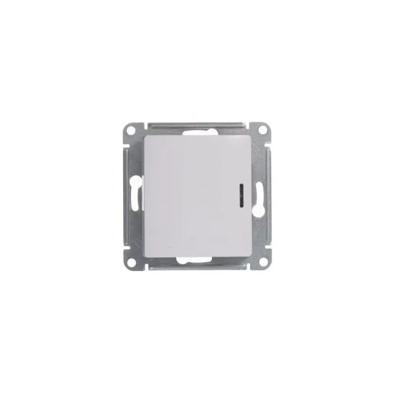 Переключатель проходной 1-кл. СП Glossa 10А IP20 (сх. 6а) 10AX с подсветкой механизм бел. SE GSL000163 Systeme Electric