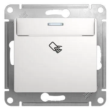 Выключатель карточный 1-кл. 1мод. СП Glossa 10А IP20 (сх. 6) механизм бел. SE GSL000169 Systeme Electric