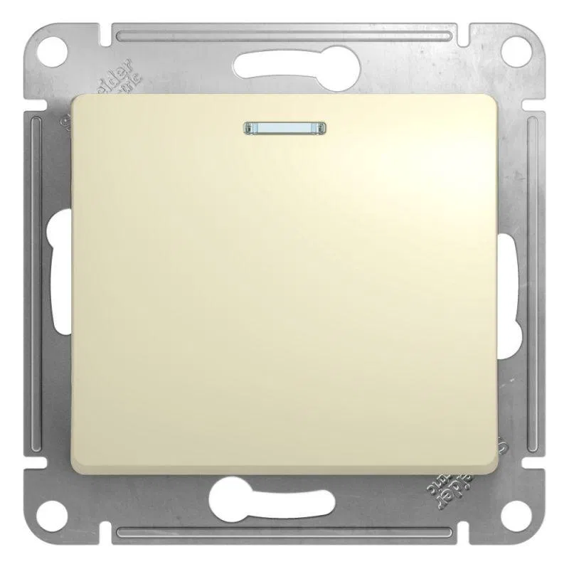 Переключатель проходной 1-кл. СП Glossa 10А IP20 (сх. 6а) 10AX с подсветкой механизм беж. SE GSL000263 Systeme Electric