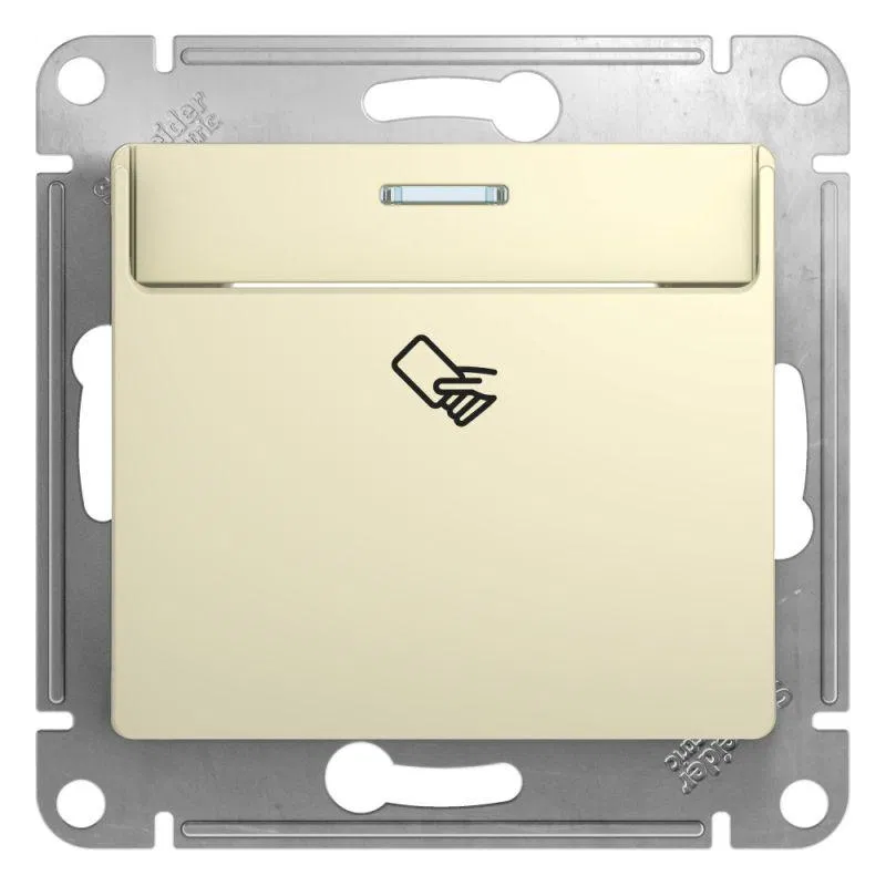 Выключатель карточный 1-кл. 1мод. СП Glossa 10А IP20 (сх. 6) механизм беж. SE GSL000269 Systeme Electric