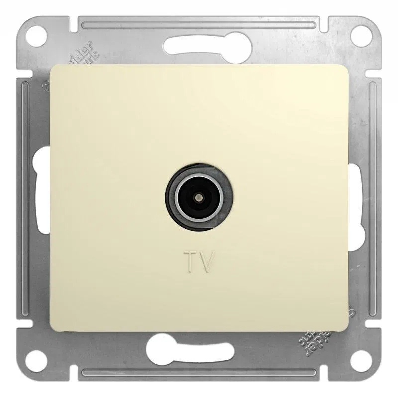 Розетка телевизионная TV Glossa коннектор механизм беж. SE GSL000293 Systeme Electric