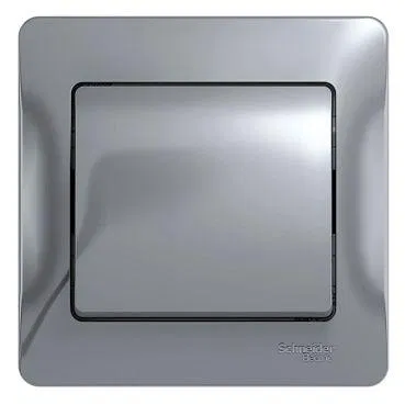 Выключатель 1-кл. СП Glossa 10А IP20 (сх. 1) 10AX в сборе алюм. SE GSL000312 Systeme Electric