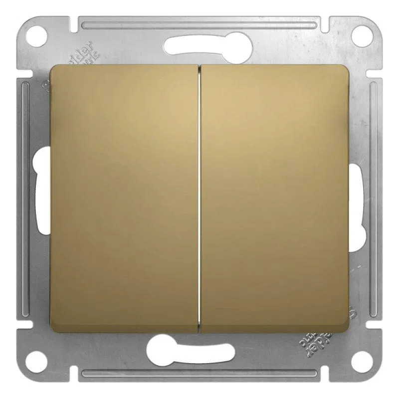 Выключатель 2-кл. СП Glossa 10А IP20 (сх. 5) 10AX механизм титан SE GSL000451 Systeme Electric