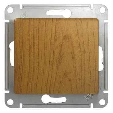 Кнопка нажимная 1-кл. СП Glossa 10А IP20 (сх. 1) 10AX механизм дерево дуб SE GSL000515 Systeme Electric