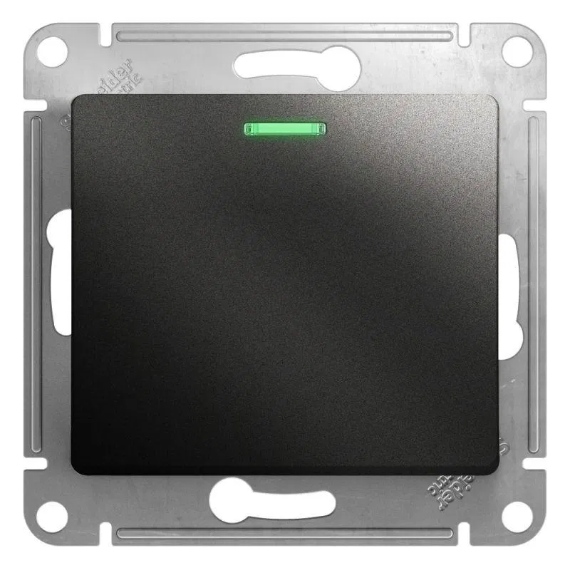 Выключатель 1-кл. СП Glossa 10А IP20 (сх. 1а) 10AX с подсветкой механизм антрацит SE GSL000713 Systeme Electric