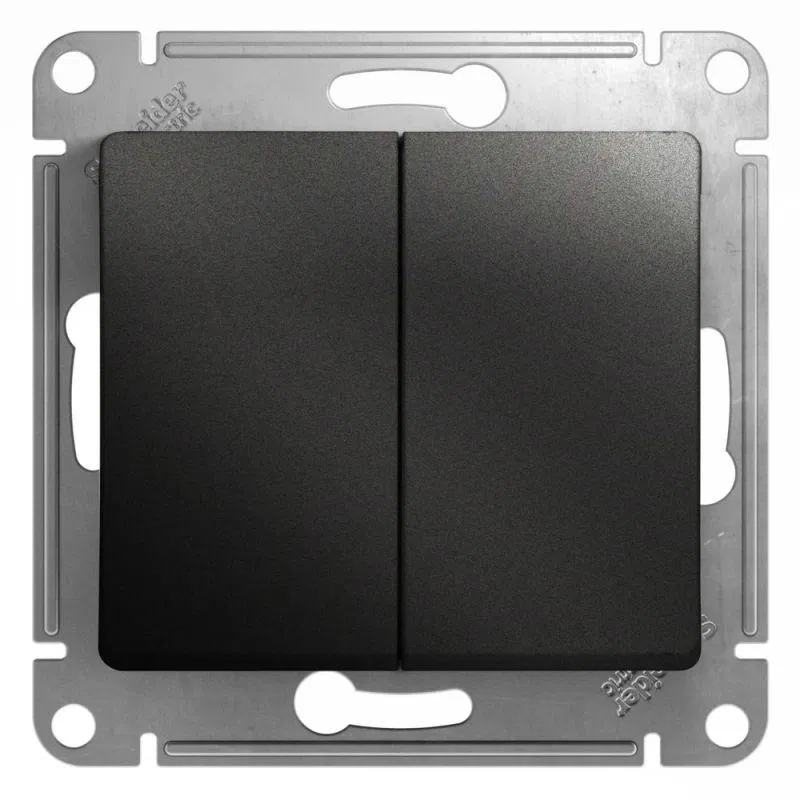 Выключатель 2-кл. СП Glossa 10А IP20 (сх. 5) 10AX механизм антрацит SE GSL000751 Systeme Electric