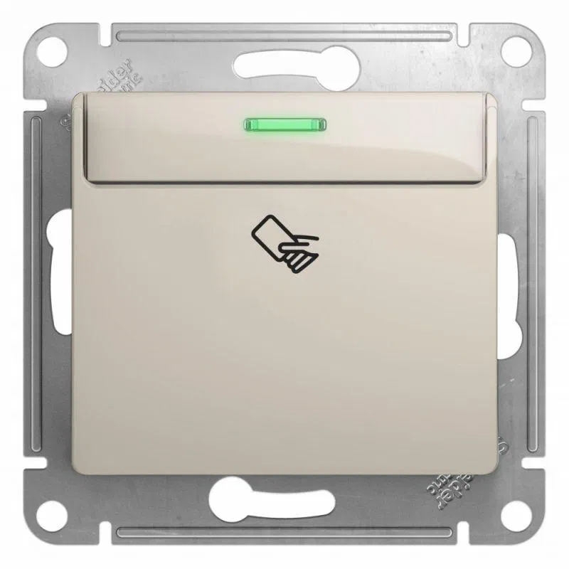 Выключатель карточный 1-кл. Glossa (сх. 6) 10AX механизм молоч. SE GSL000969 Systeme Electric