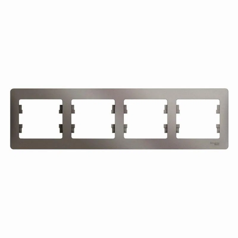 Рамка 4-м Glossa горизонт. платина SE GSL001204 Systeme Electric