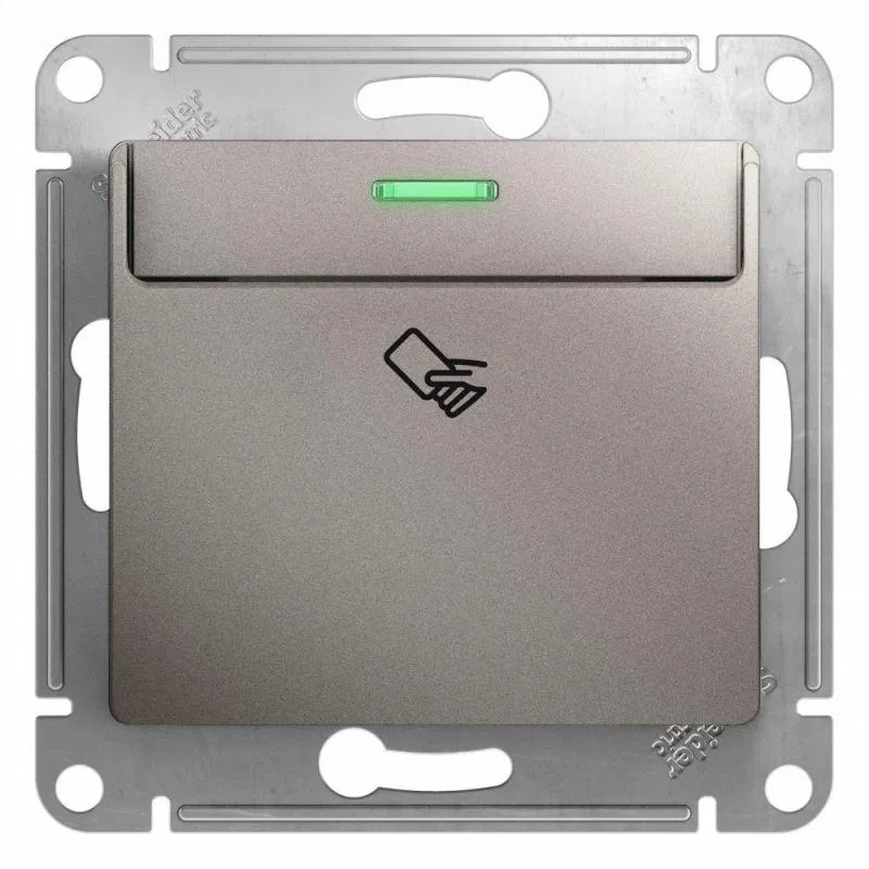 Выключатель карточный 1-кл. Glossa (сх. 6) 10AX механизм платина SE GSL001269 Systeme Electric
