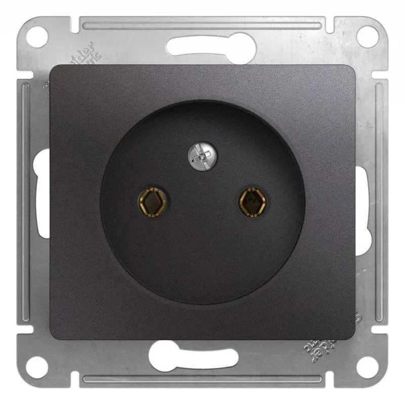 Розетка 1-м СП Glossa 16А IP20 250В без заземл. механизм графит SE GSL001341 Systeme Electric