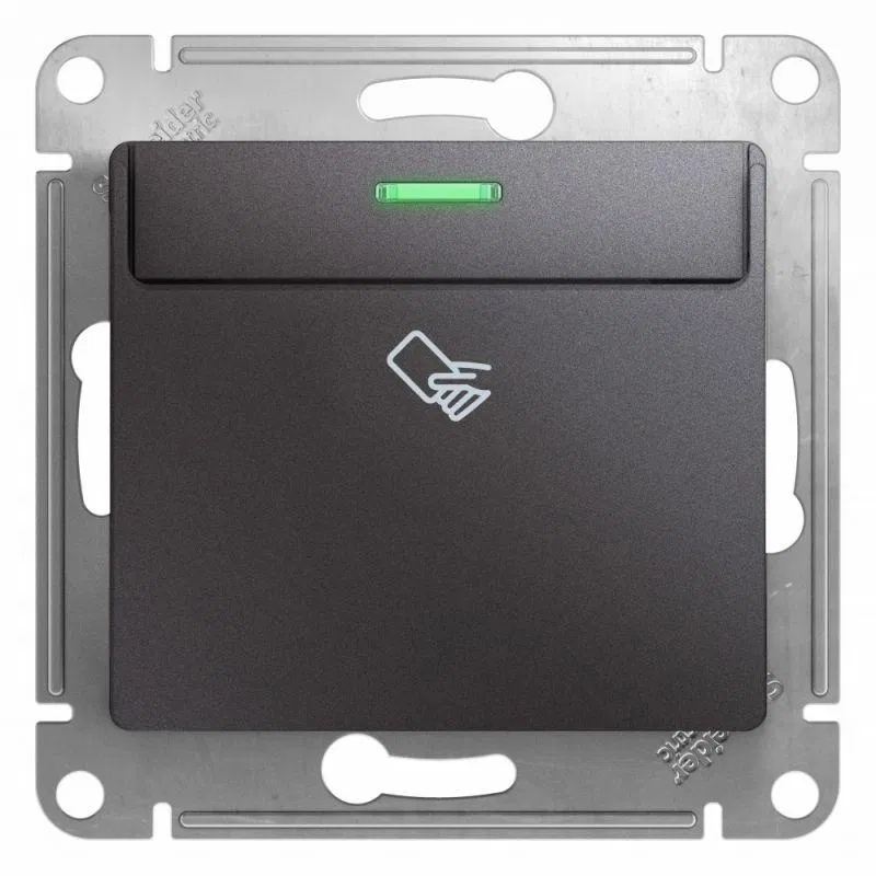 Выключатель карточный 1-кл. Glossa (сх. 6) 10AX механизм графит SE GSL001369 Systeme Electric