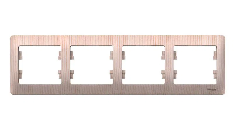 Рамка 4-м Glossa горизонт. сосна SE GSL001504 Systeme Electric