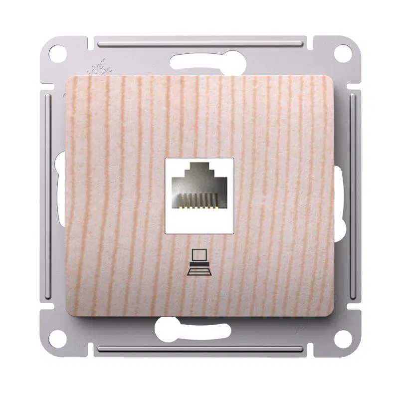 Розетка компьютерная Glossa RJ45 кат.5Е механизм сосна SE GSL001581K Systeme Electric