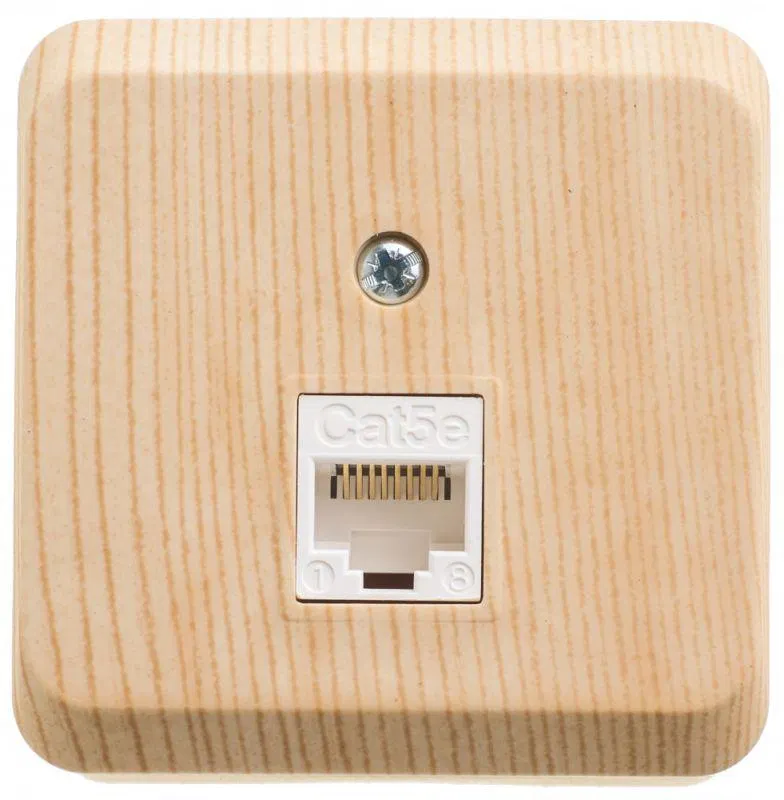 ЭТЮД О/У компьютерная РОЗЕТКА RJ45 кат.5е, СОСНА, Россия