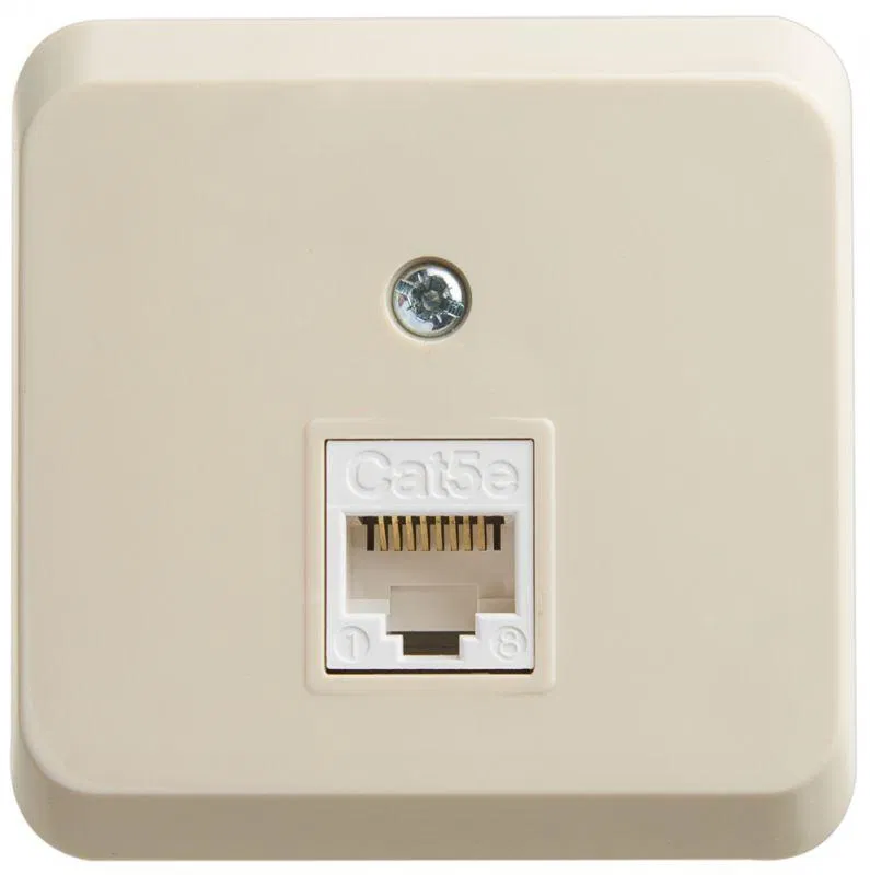 电脑网络插座 ОП Этюд RJ45 cat.5E 奶油色 SE KOMA-001K Systeme Electric