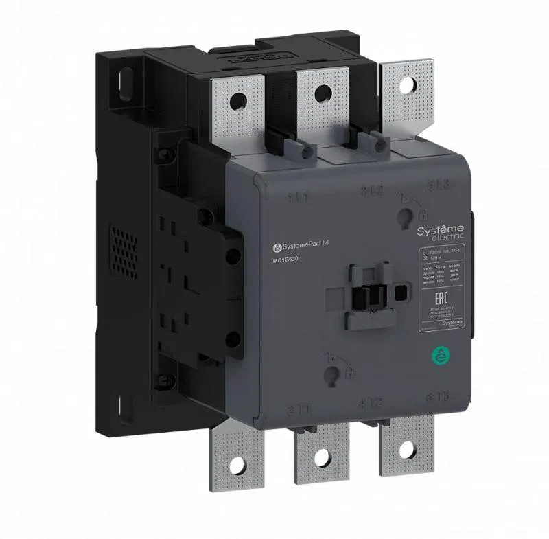 Контактор MC1G 3п 630А кат. 48-130В AC/DC 2НО+2НЗ SE MC1G630EHE Systeme Electric