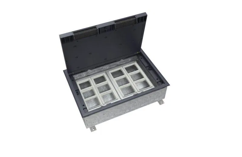 Люк MultiDesk MDK10 на 24мод. IP40 с монтажной коробкой для бетонных полов SE MDK10224 Systeme Electric