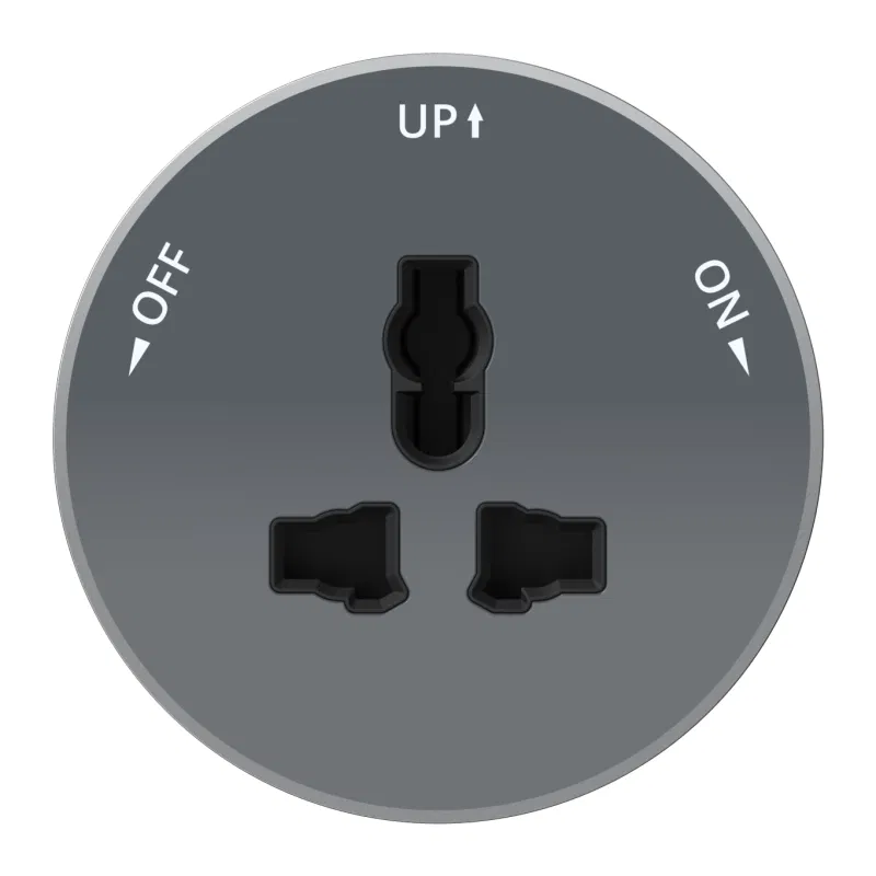 Розетка MultiTrack 13А 250В универс. круглая графит SE MTK13002G Systeme Electric